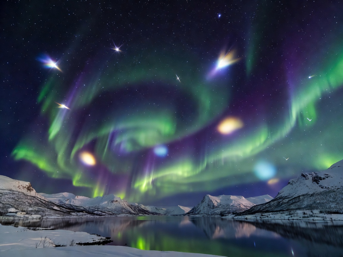 Spectacular Aurora and Unexplained Light Flares in Norwegian Night Sky